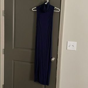 Women’s navy cowl neck dress